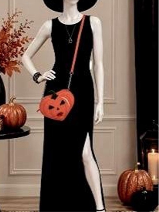 Betsey Johnson Handbags - Betsey Johnson NWT Heart Shaped jack o lantern Red Glitter Lips Halloween Bag